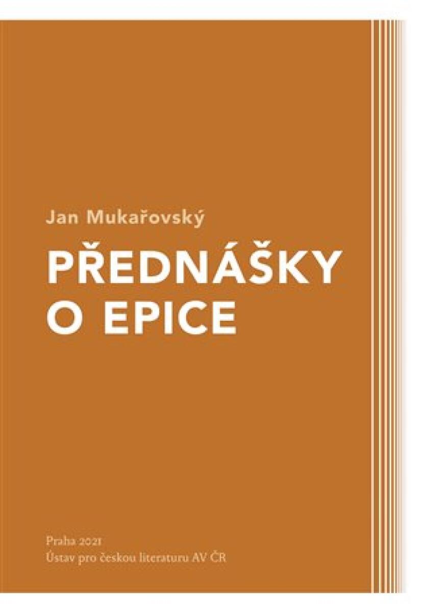 Kniha Přednášky o epice