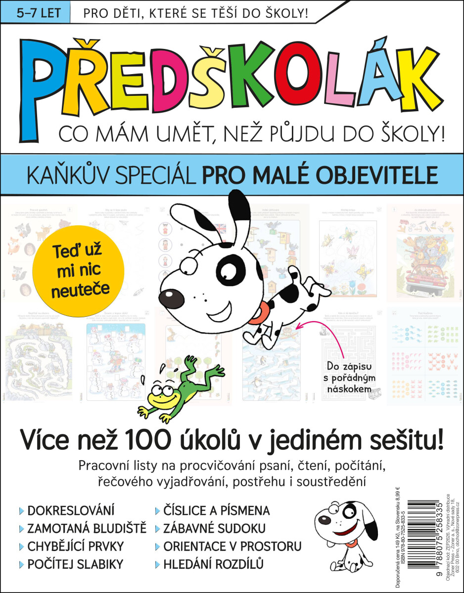 Kniha Předškolák speciál - Kaňkův speciál pro malé objevitele