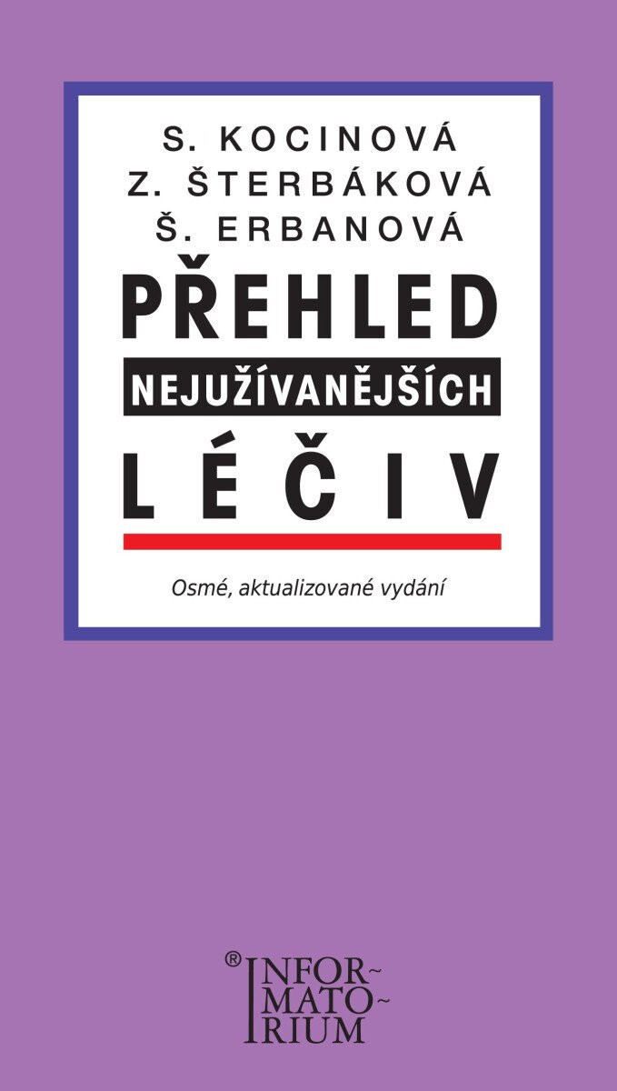 Kniha Přehled nejužívanějších léčiv