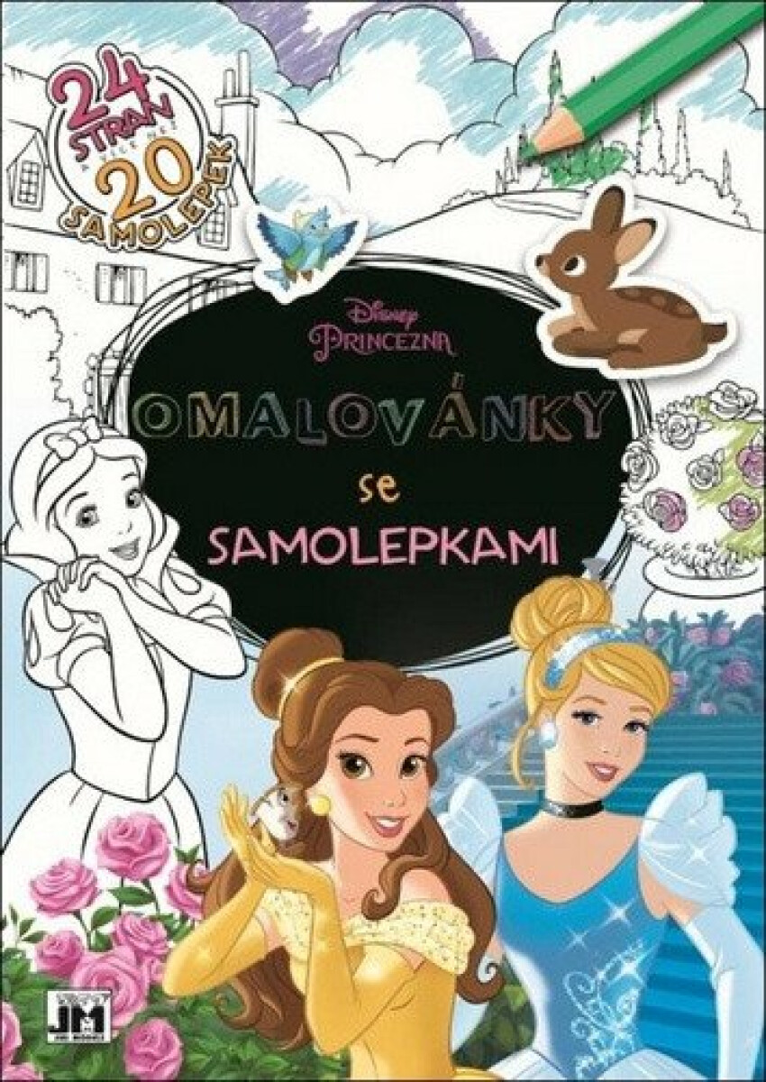 Kniha Princezny - Omalovánky se samolepkami A4+