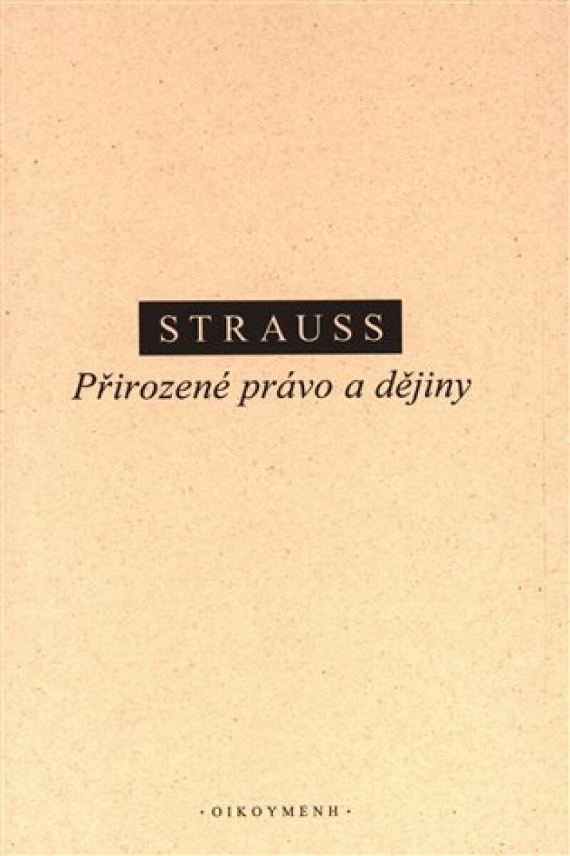 Kniha Přirozené právo a dějiny