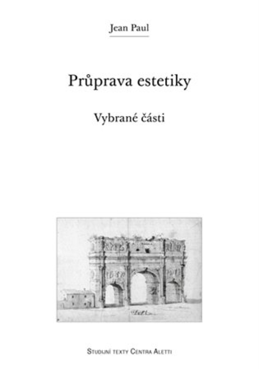 Průprava estetiky. Vybrané části