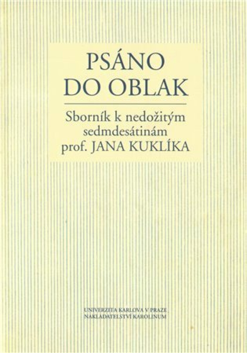 Kniha Psáno do oblak