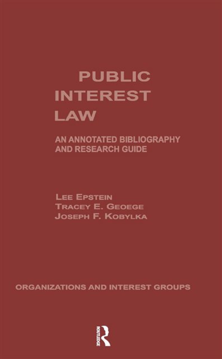 Kniha Public Interest Law