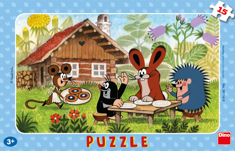 Puzzle Krtek na návštěvě 15 dílků deskové
