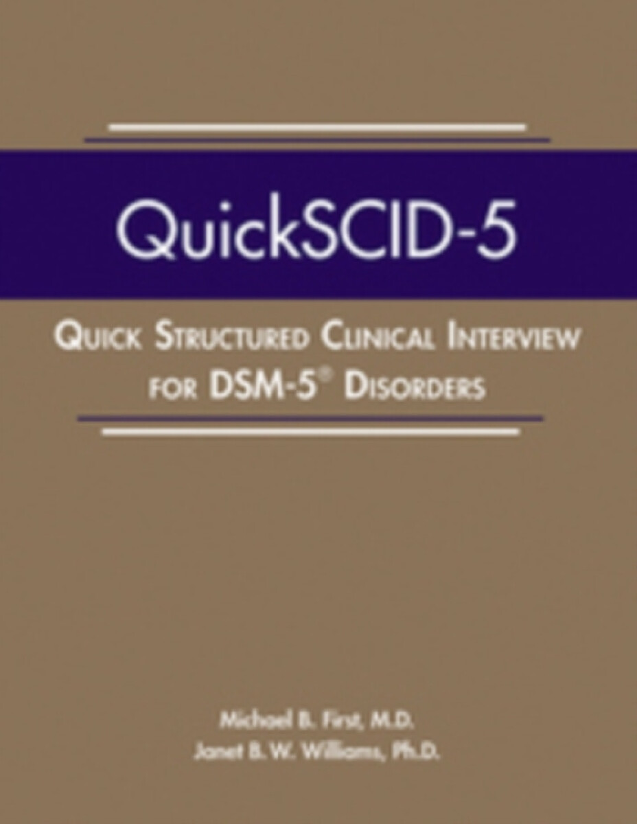 Kniha Quick Structured Clinical Interview for DSM-5® Disorders (QuickSCID-5)