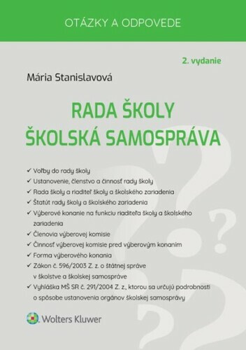 Kniha Rada školy Školská samospráva