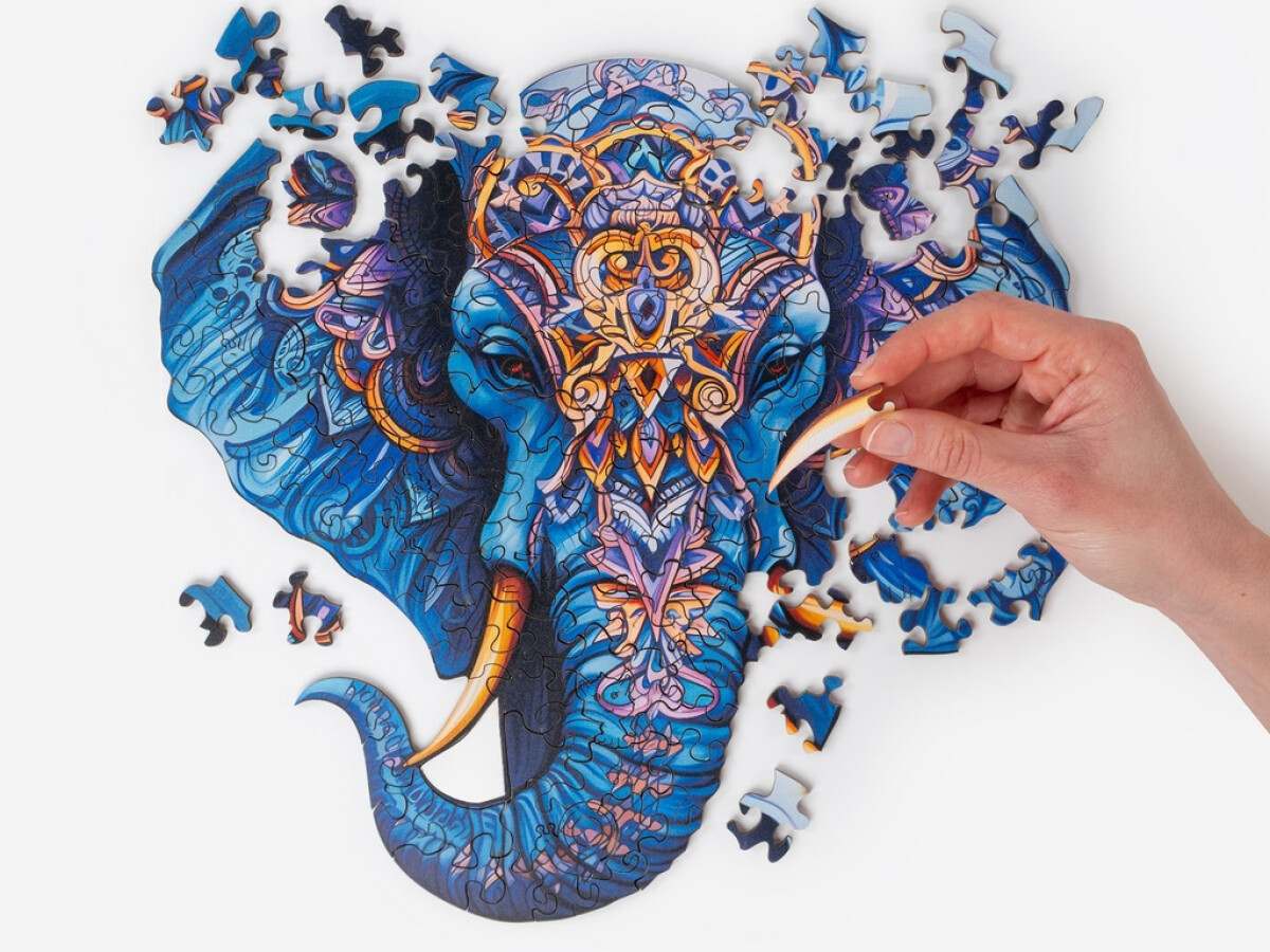 RECENTTOYS Dřevěné puzzle – Slon