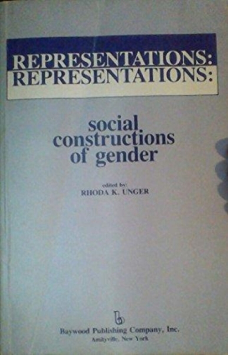 Kniha Representations