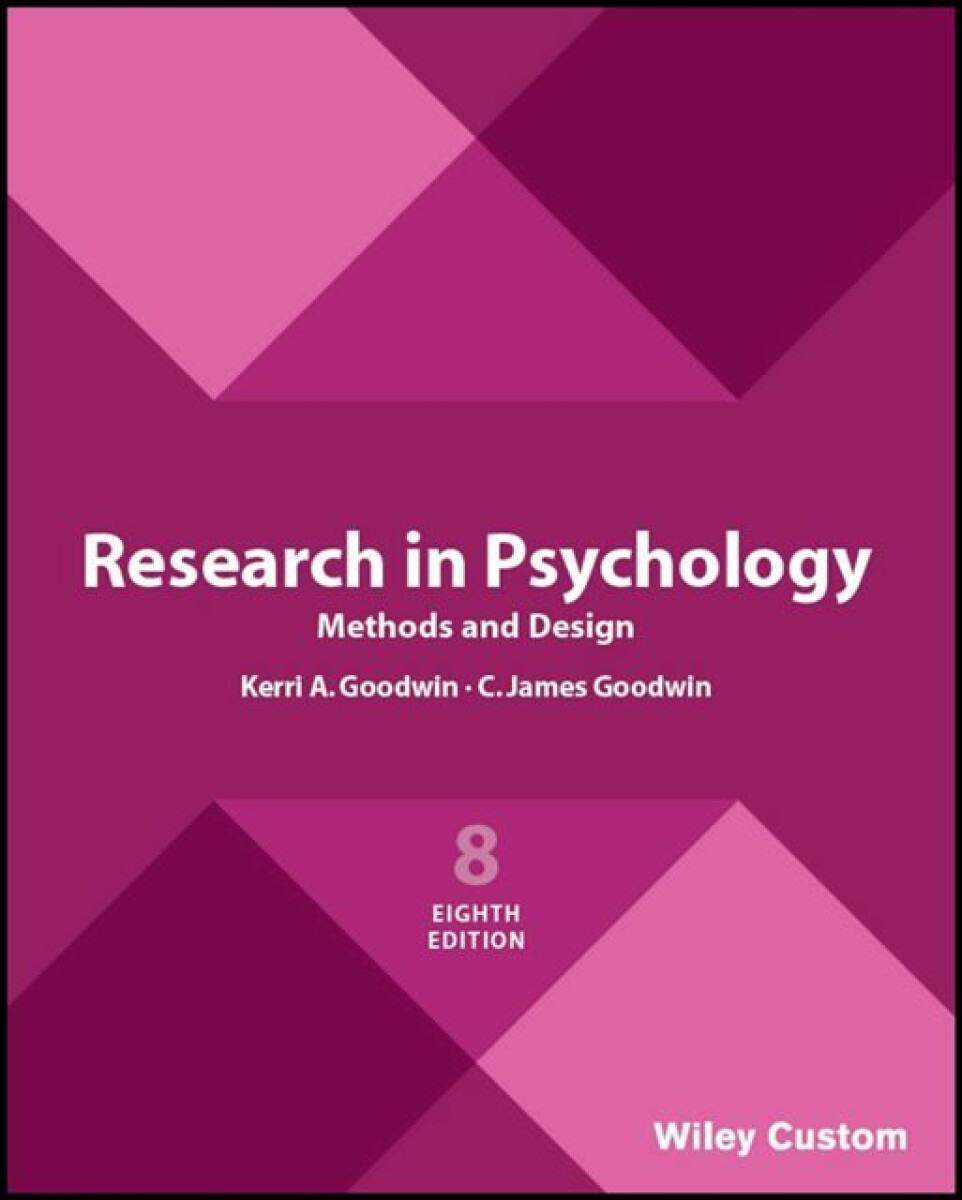 Kniha Research in Psychology Methods and Design 8e