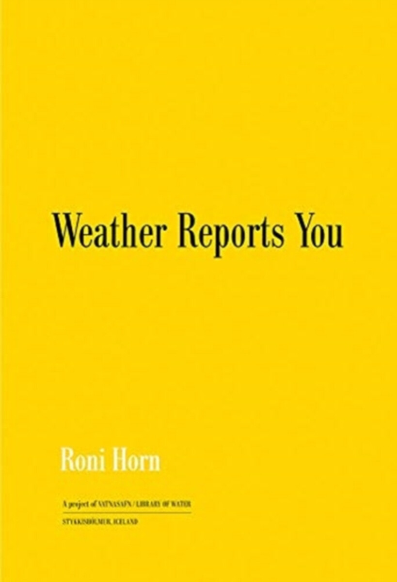 Kniha Roni Horn: Weather Reports You (2022)