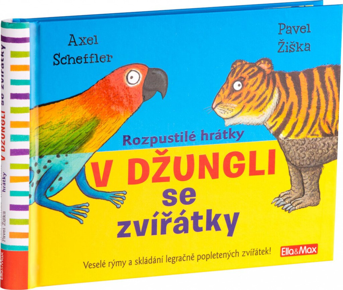 Kniha Rozpustilé hrátky - V džungli se zvířátky. Veslé rýmy a skládání popletených zvířátek!