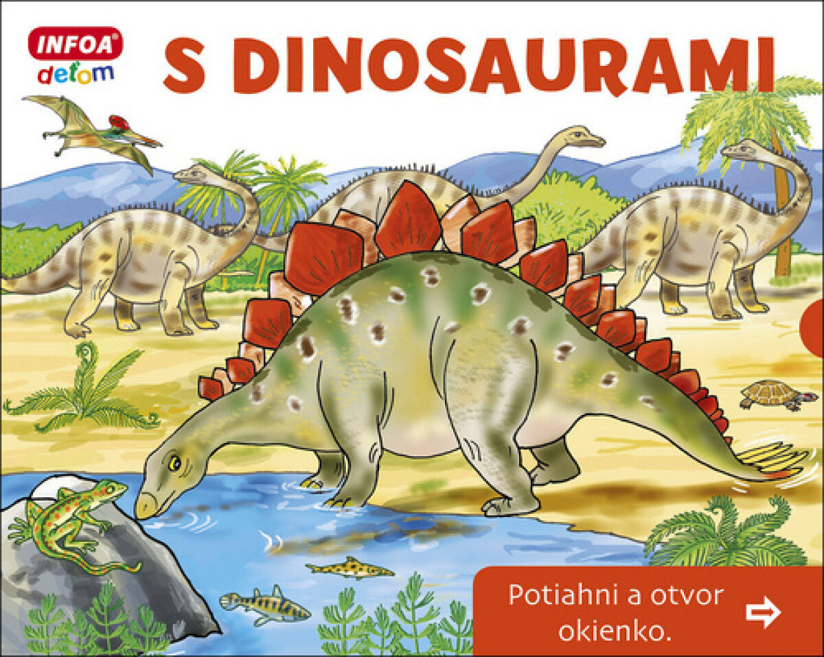 Kniha S dinosaurami Potiahni a otvor okienko