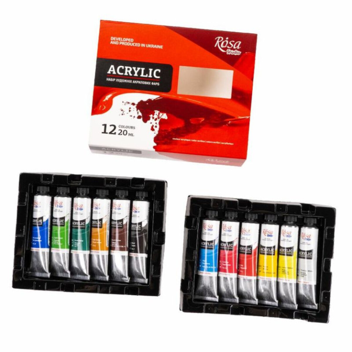 Sada akrylových barev Rosa Studio 12x20ml