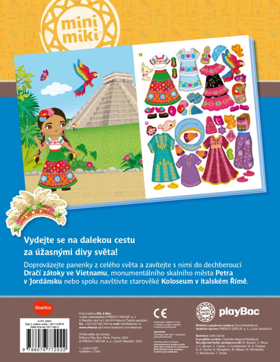 Šaty z celého světa Divy světa - Kniha samolepek (obrázek 5)