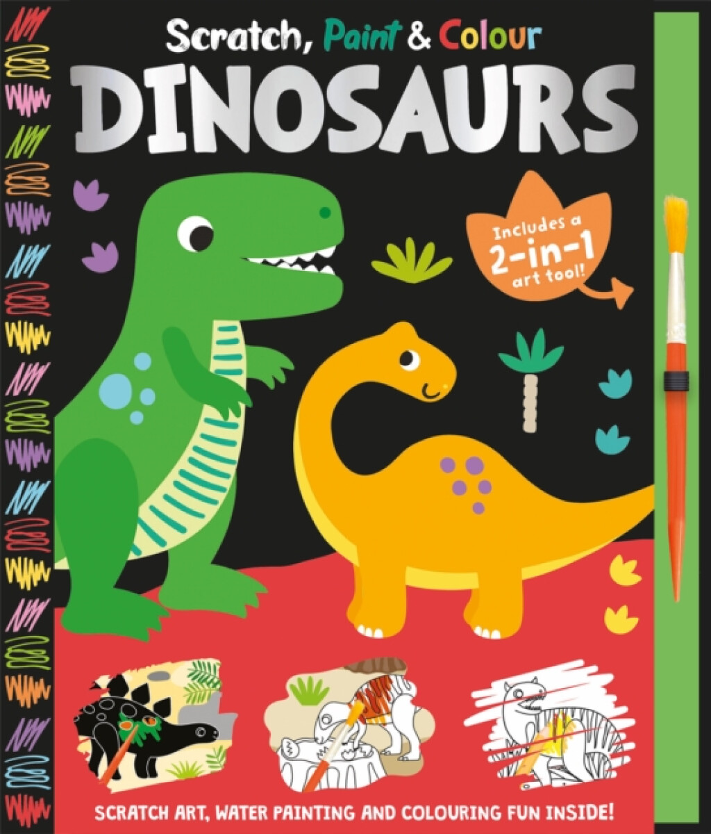 Kniha Scratch, Paint & Colour Dinosaurs
