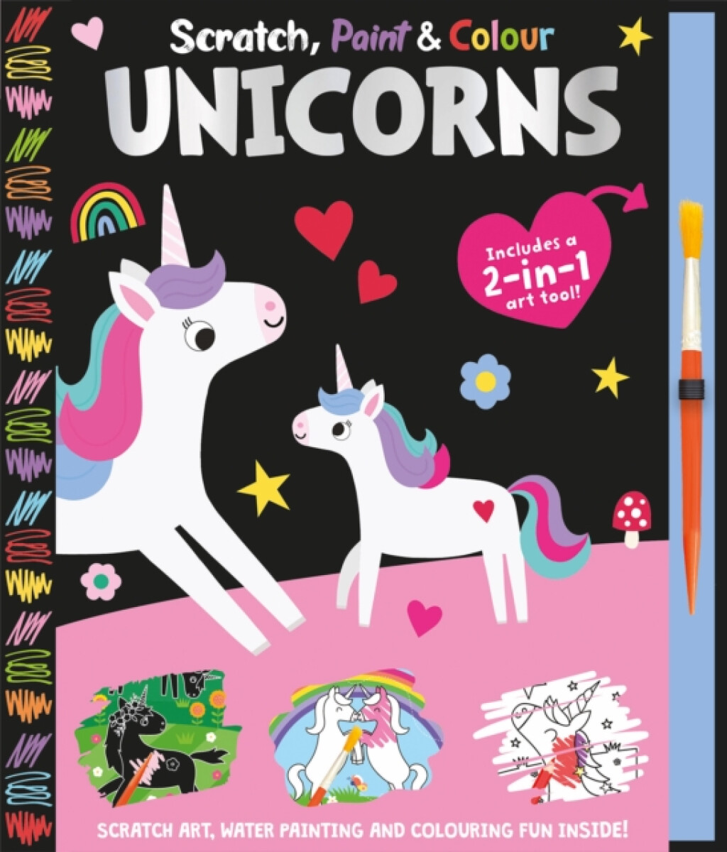 Kniha Scratch, Paint & Colour Unicorns