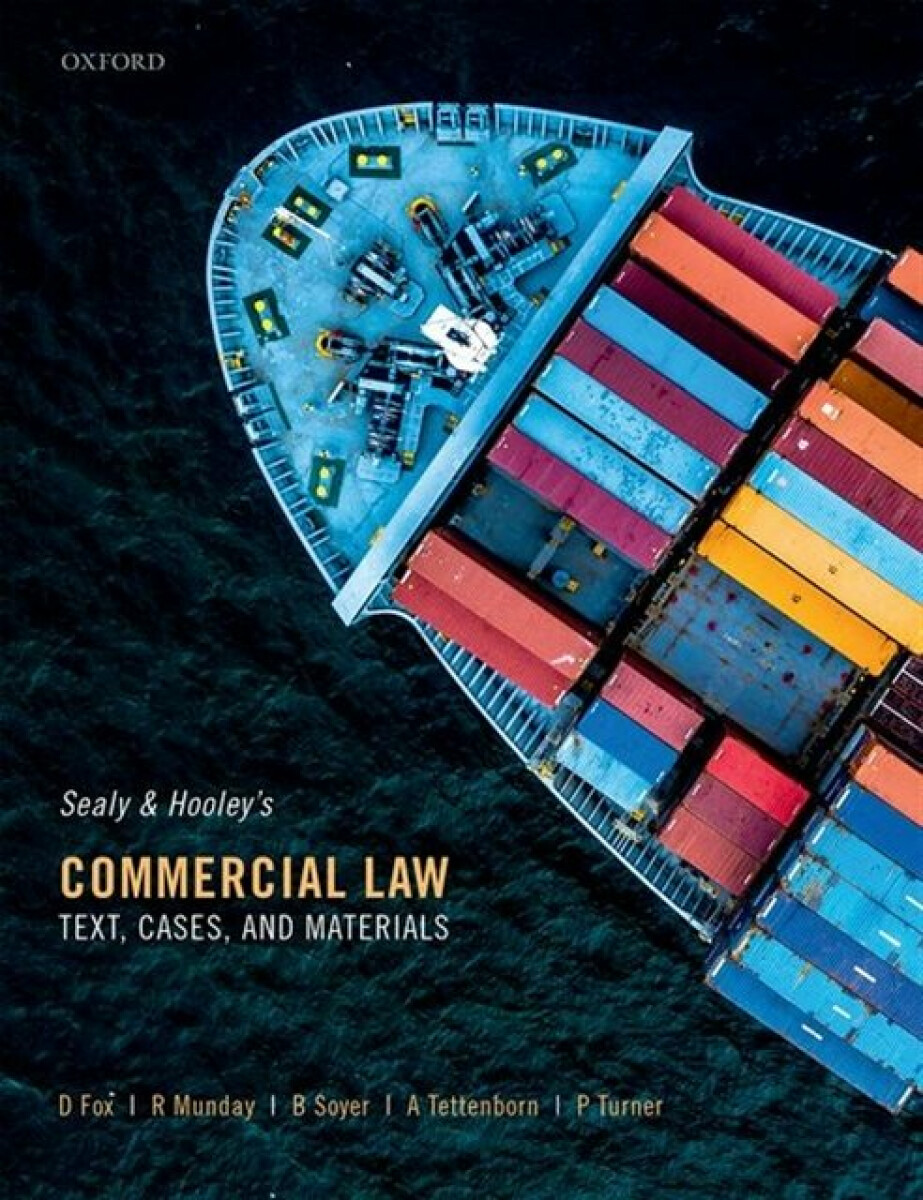 Kniha Sealy and Hooley's Commercial Law