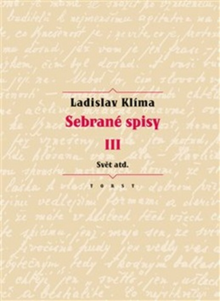Kniha Sebrané spisy III.