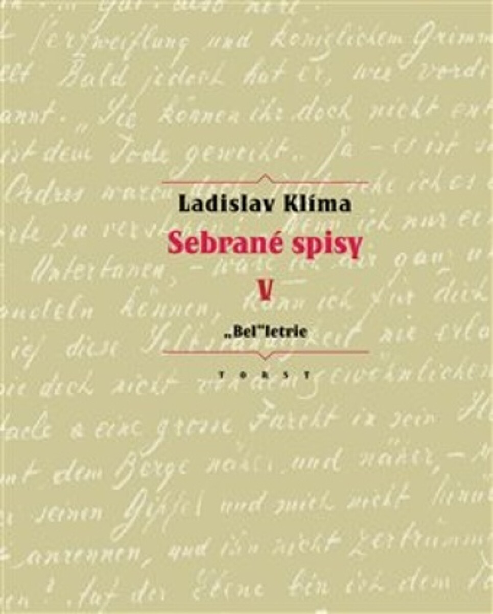 Kniha Sebrané spisy V. - "Bel"letrie