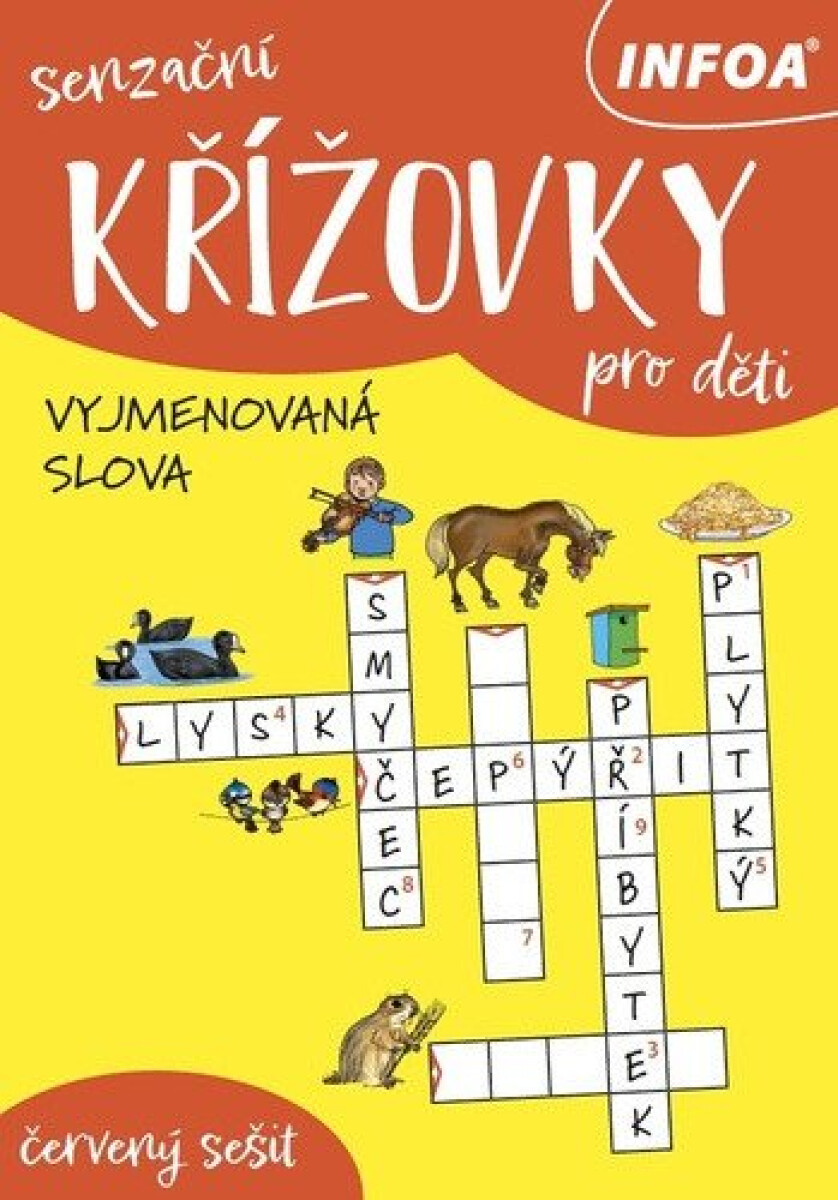 Kniha Senzační křížovky pro děti - červený sešit