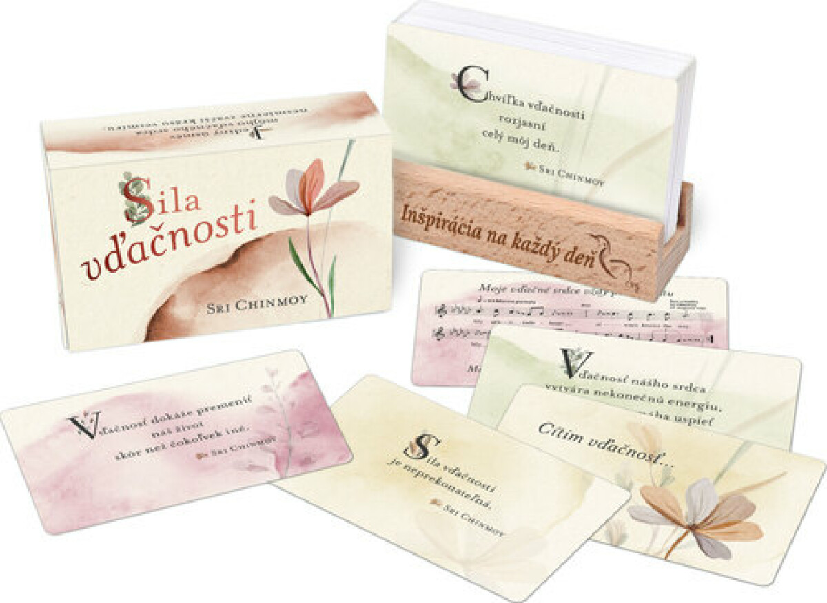 Kniha Sila vďačnosti s dreveným stojančekom