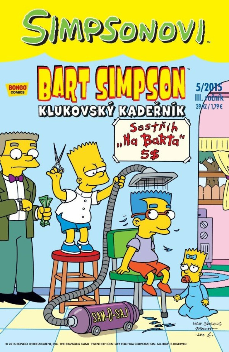 Kniha Bart Simpson: Klukovský kadeřník