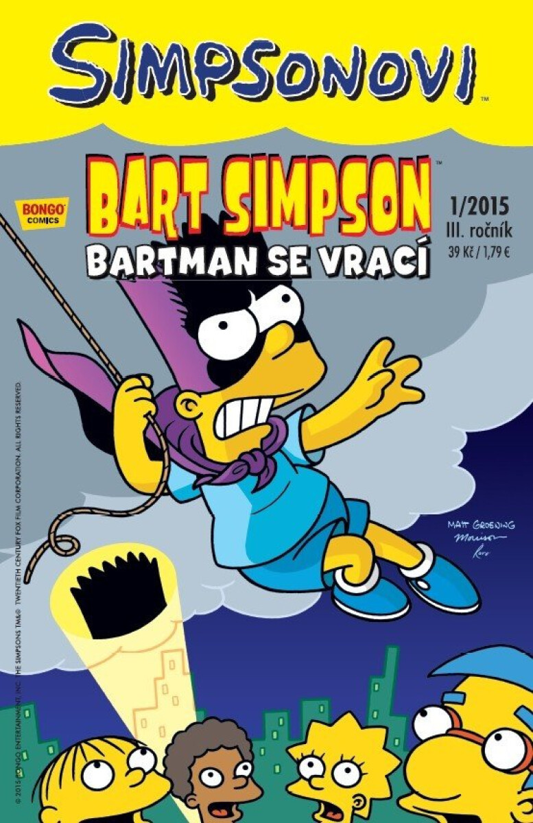 Kniha Simpsonovi - Bart Simpson 1/15 - Bartman se vrací