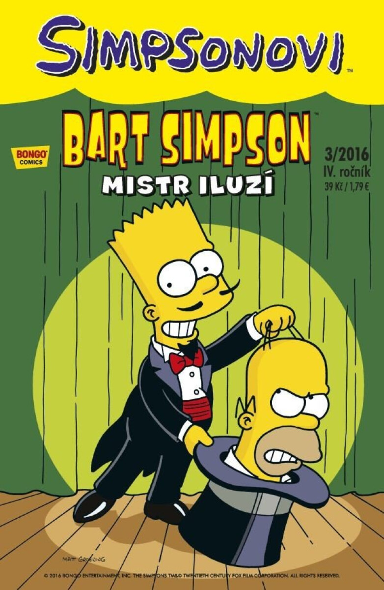 Kniha Simpsonovi - Bart Simpson 3/2016 - Mistr iluzí