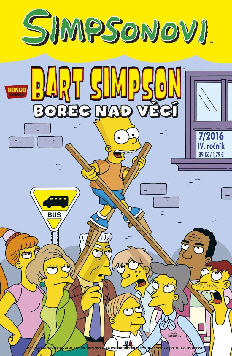 Kniha Simpsonovi - Bart Simpson 7/2016 - Borec nad věcí