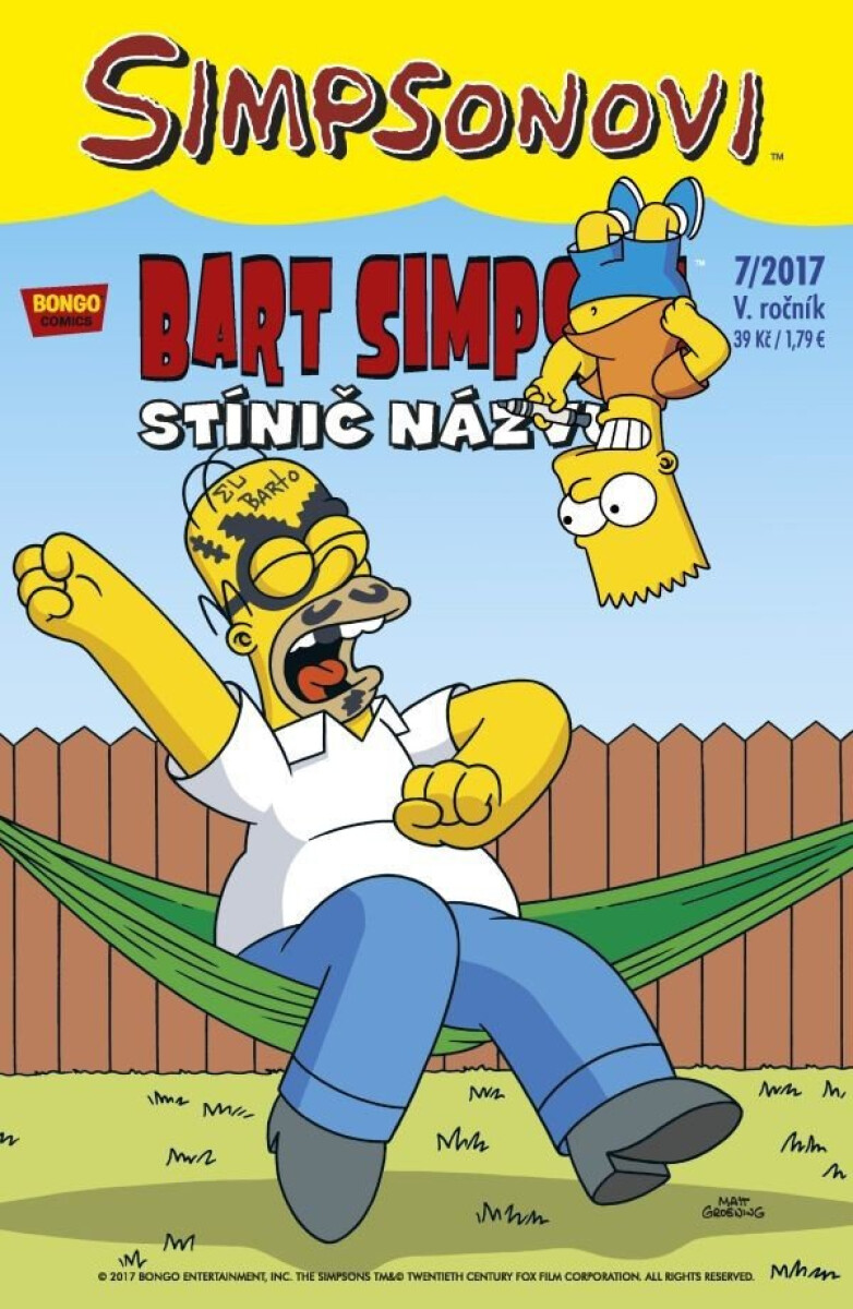 Kniha Bart Simpson: Stínič názvu