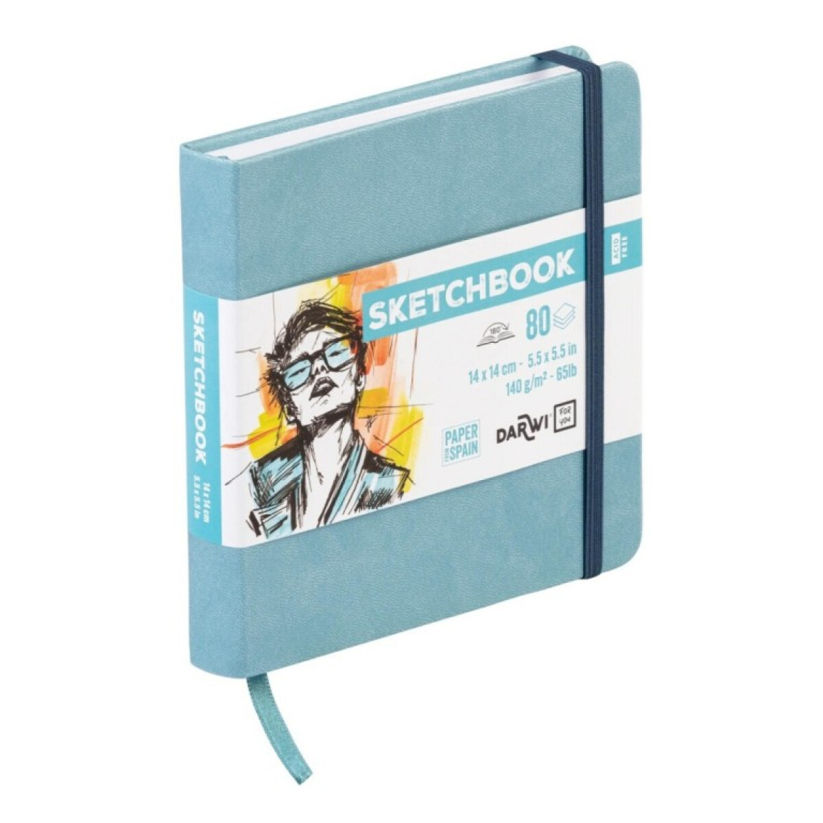 Sketchbook Darwi 14x14 Soft blue