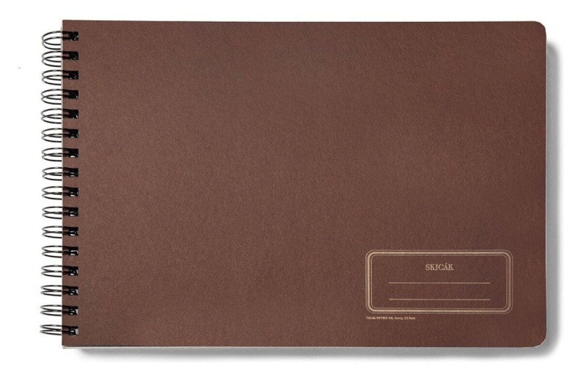 BOBO Skicák RETRO A4, černý, 25 listů