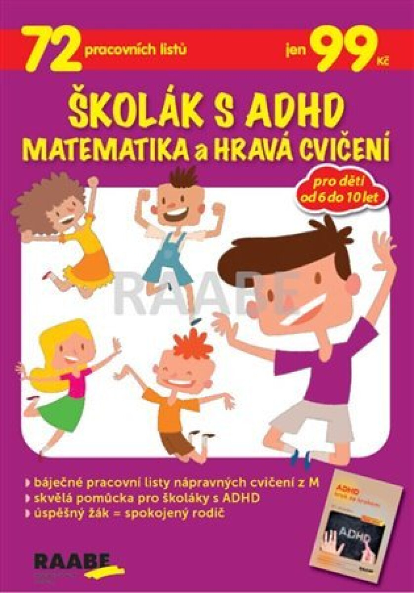 Kniha Školák s ADHD - Matematika a hravá cvičení
