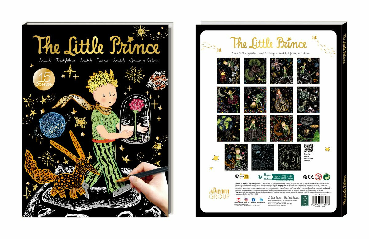 Škrabací obrázky 15 ks - Malý princ