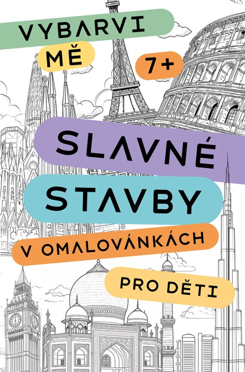 Kniha Slavné stavby v omalovánkách pro děti