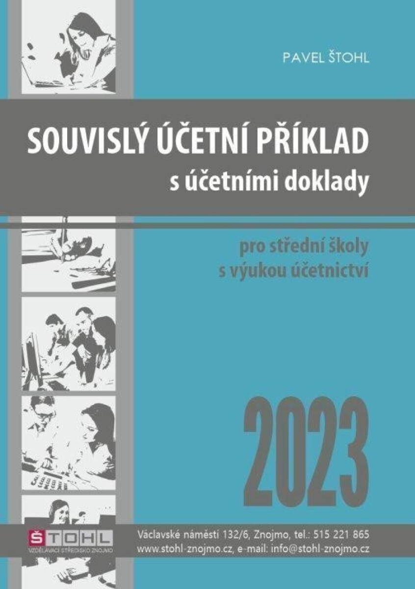 Kniha Souvislý účetní příklad s účetními doklady 2023