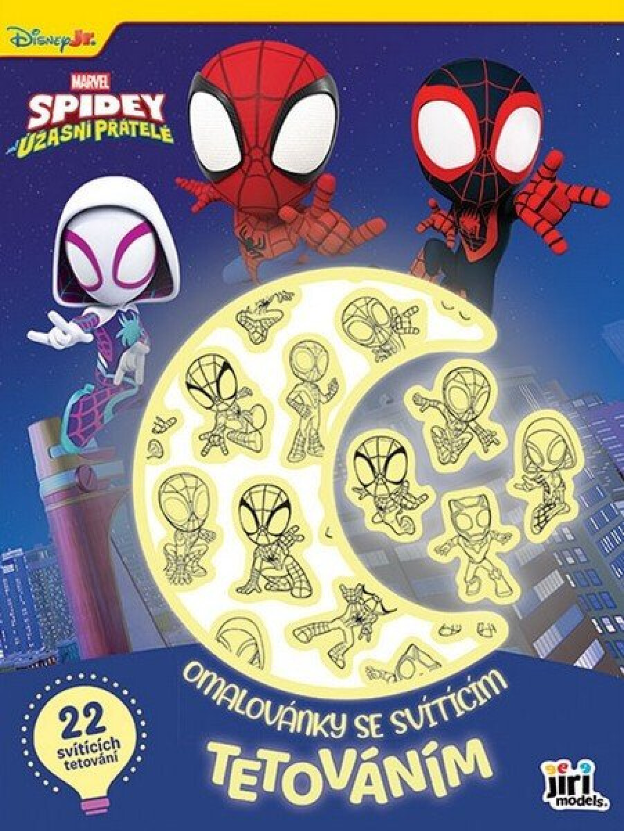 Kniha Omalovánky se svítícím tetováním Spidey