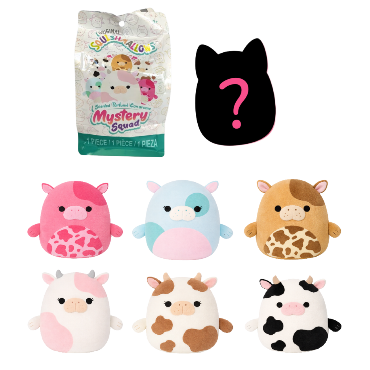 SQUISHMALLOWS Mystery voňavý plyšák, 13 cm - mořské kravičky