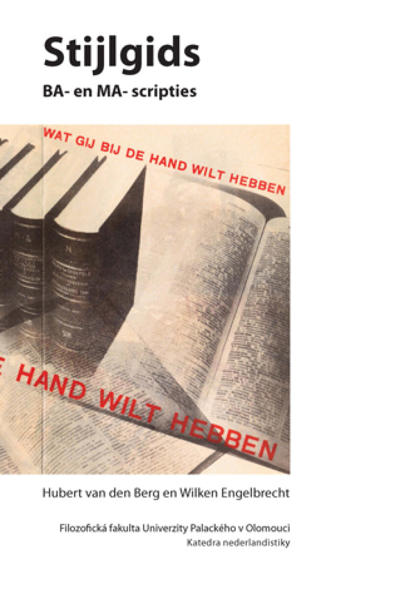 Stijlgids BA- en MA-scripties - Wilken Engelbrecht, Hubert van den Berg