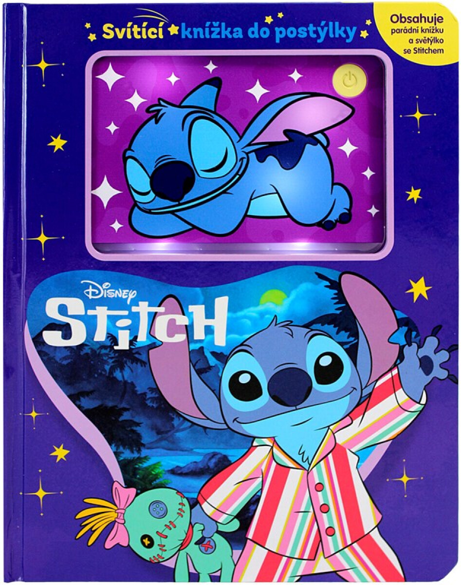 Stitch - Svítící knížka do postýlky