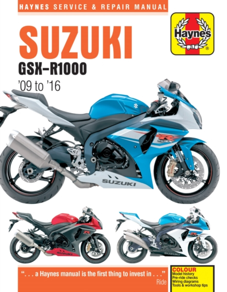Kniha Suzuki GSX-R1000 (09 - 16) Haynes Repair Manual