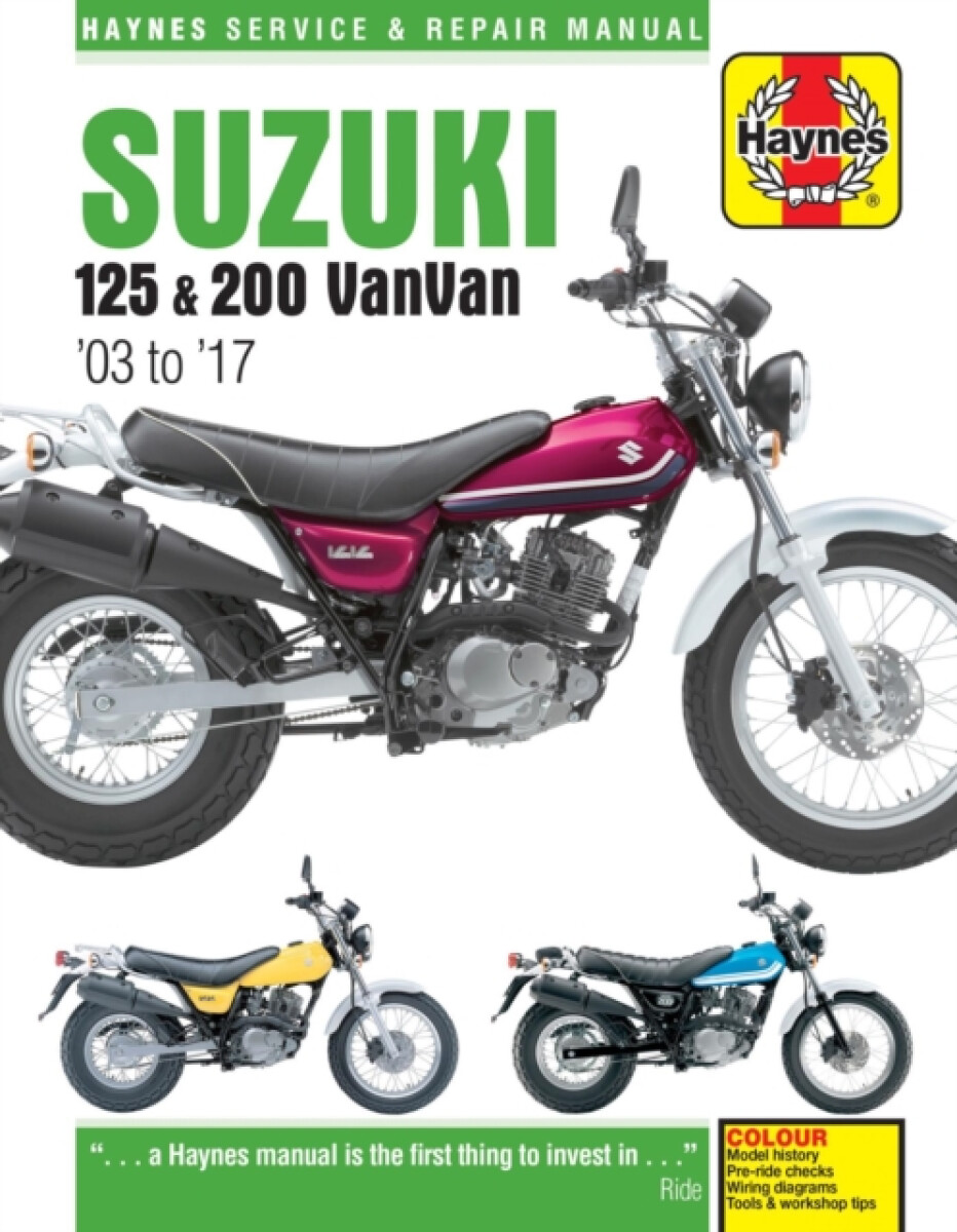Kniha Suzuki RV125/200 VanVan (03 - 17) Haynes Repair Manual