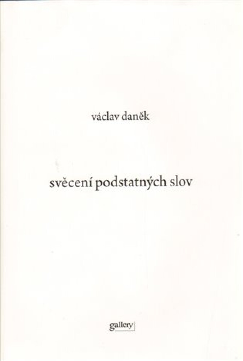 Kniha Svěcení podstatných slov