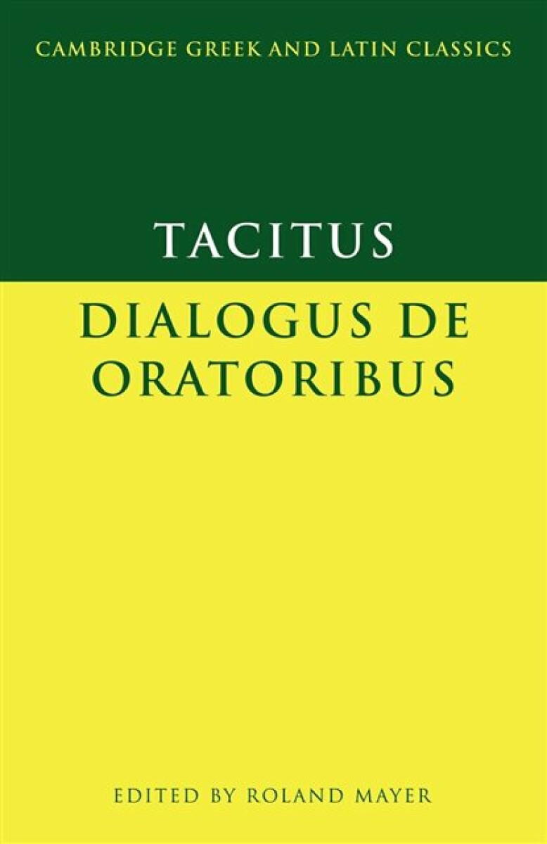 Kniha Tacitus: Dialogus de oratoribus