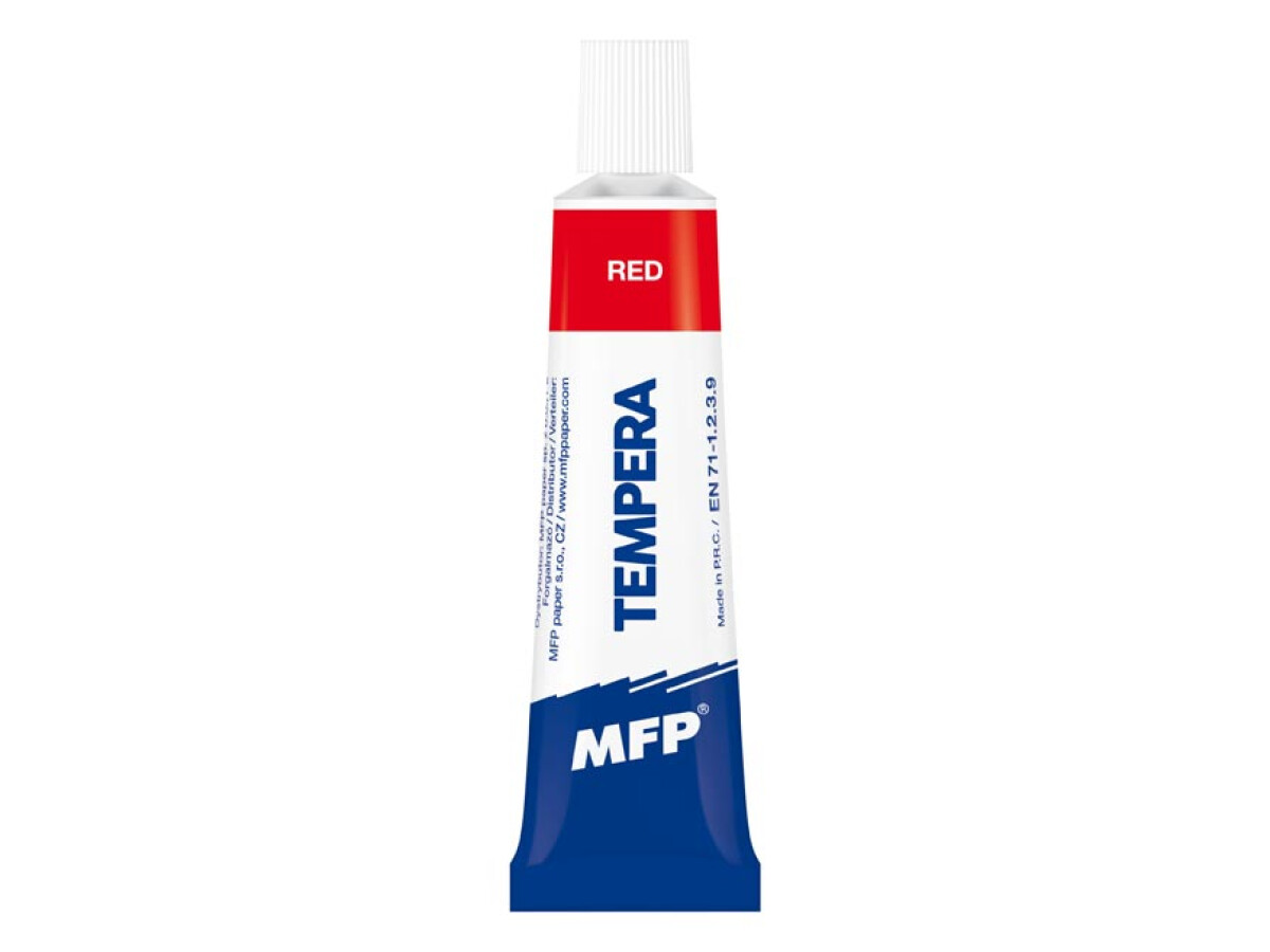 Temperové barvy 12ml červená