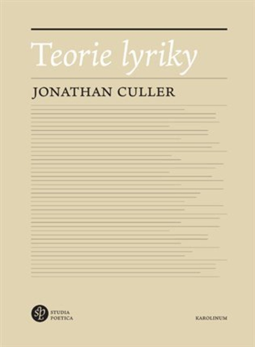 Kniha Teorie lyriky