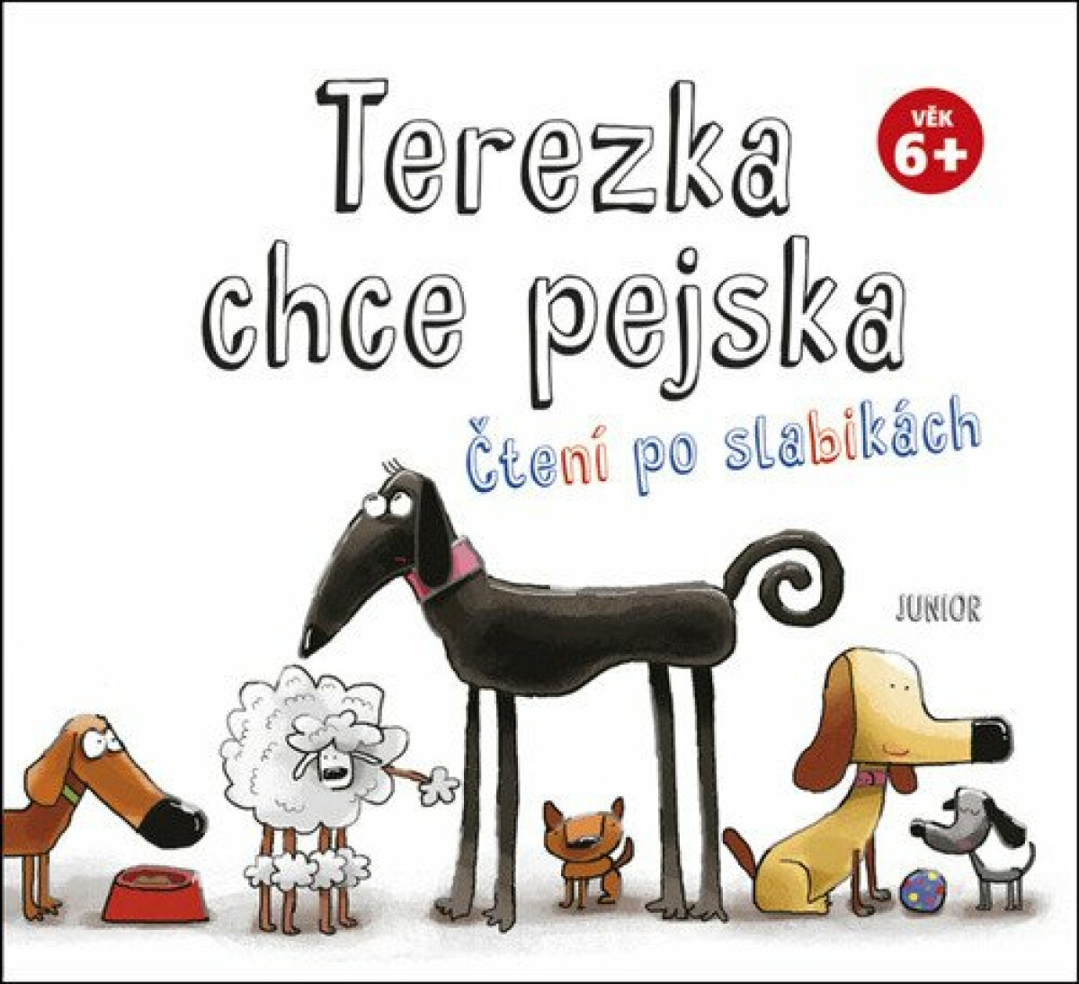 Kniha Terezka chce pejska. Čtení po slabikách