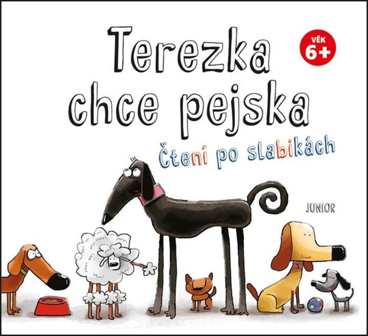 Kniha Terezka chce pejska. Čtení po slabikách