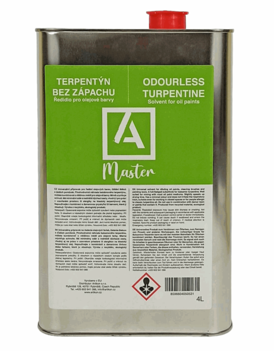 Levně Terpentýn bez zápachu 4l, ředidlo pro olejové barvy